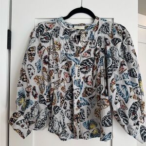 Anthropologie Maeve Multicolor Patterned Blouse